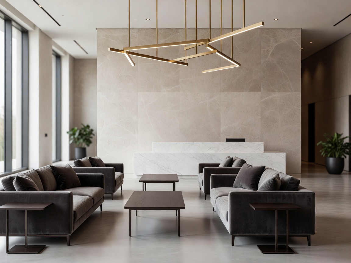 Modern hotel lobby area showing contemporary design