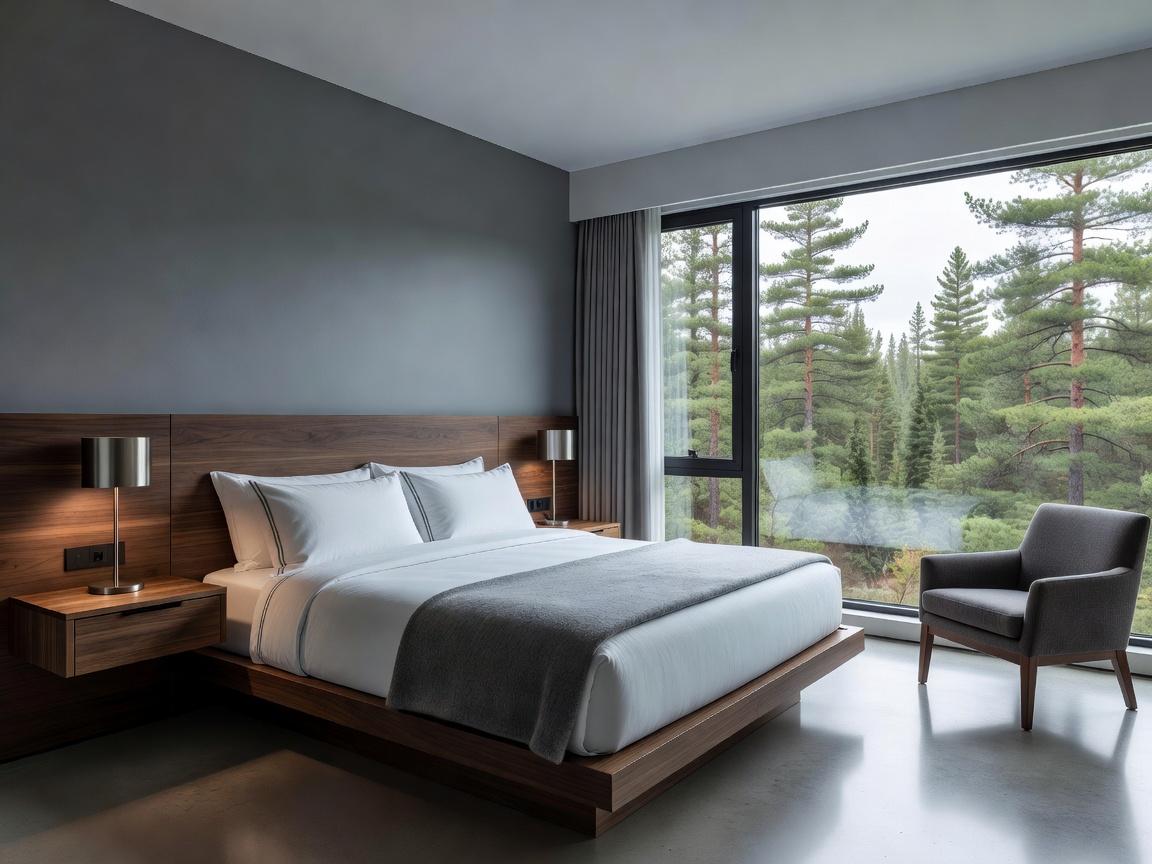 Modern hotel room showing sleek Canadian interior design